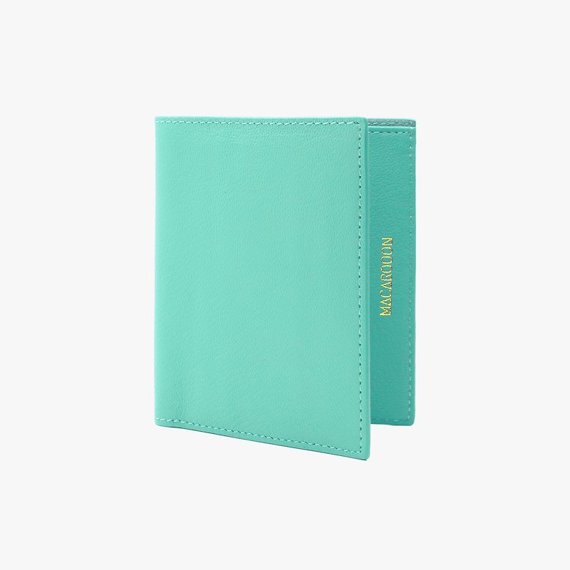 [Seasonal Sale] Customized Gift Tiffany Blue Green Short Clip Wallet Silver Wallet_c425 - Wallets - Genuine Leather Green