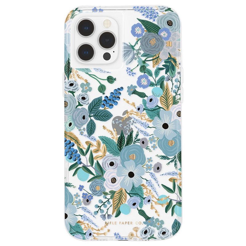 Rifle Paper Co.聯名款 iPhone 13系列防摔抗菌保護殼-花園派對藍 - 科技小物 - 其他材質 