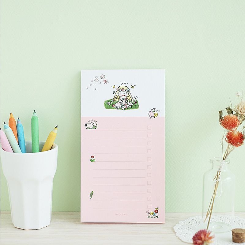 Livework-Todac To Do List - Wreath, LWK33578 - Sticky Notes & Notepads - Paper Pink