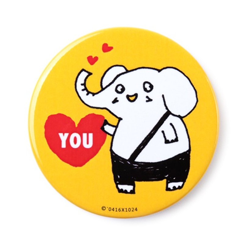 love you! /badge - Badges & Pins - Other Metals Orange