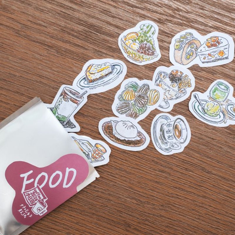 Street and alley - coffee shop stickers - ปฏิทิน - กระดาษ 