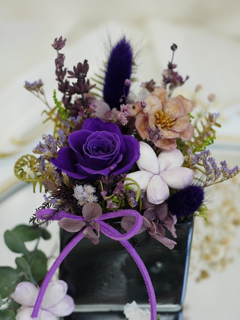 【法式庭園】紫霧仙情 - 乾花/永生花 - 植物．花 紫色