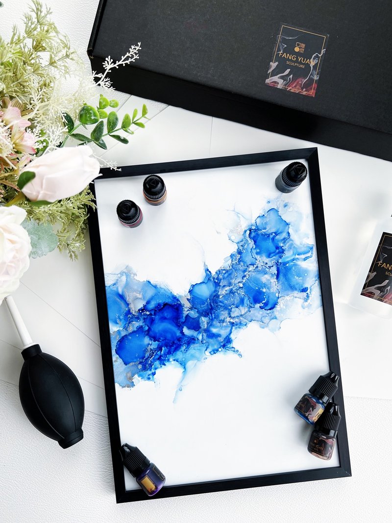 Fangyuan Sculpture - Alcohol Ink Flow Animation Experience Group Material Pack I 6-color ink with photo frame experience group - Illustration, Painting & Calligraphy - Pigment Multicolor