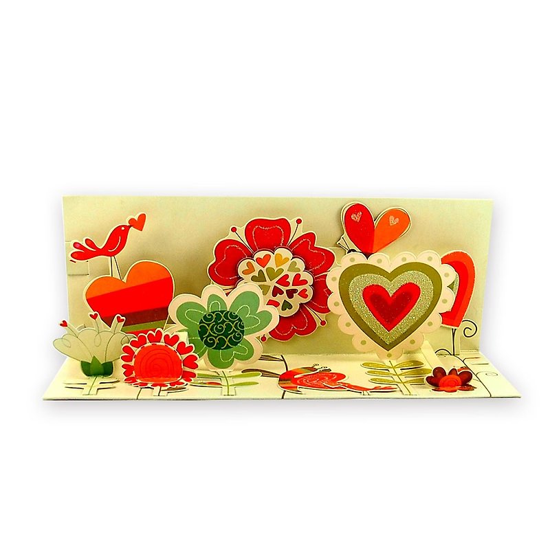 Three-dimensional card-colorful flowers [Up With Paper-Multi-purpose three-dimensional card] - Cards & Postcards - Paper Multicolor