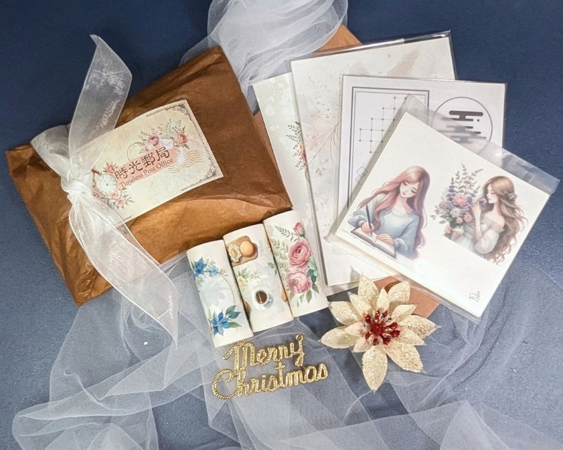 時光郵局・記憶碎片禮包∣ 紙膠帶.拼貼.文具.手作.交換禮物 - 紙膠帶/和紙/PET - 紙 多色