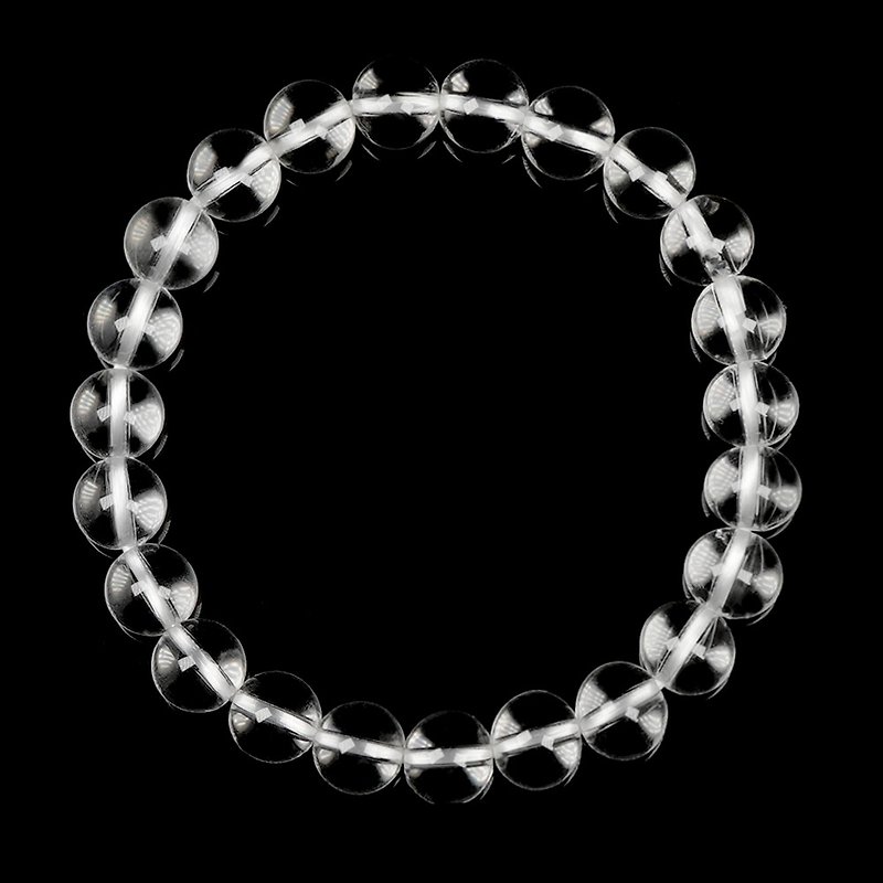 White Crystal 8mm Classic Bracelet Japanese Elastic String - Bracelets - Crystal Transparent