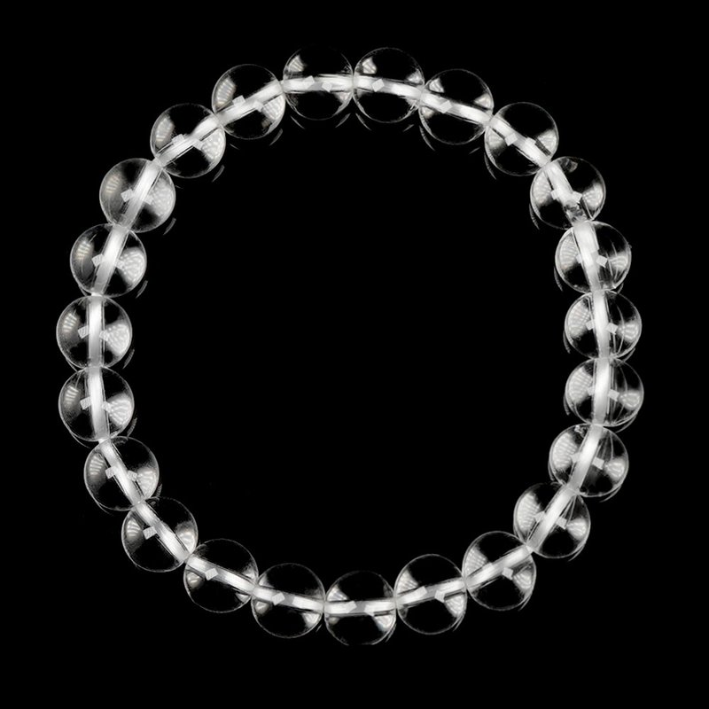 【正佳珠寶】白水晶 純淨透白 8mm 白水晶手珠 - 手鍊/手環 - 水晶 透明