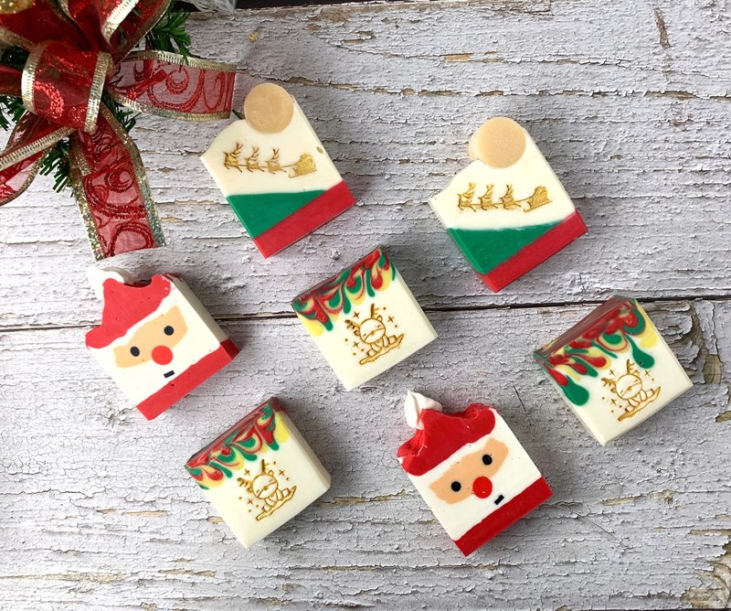 【SOAPaholic】Christmas Handmade Single Soap Gift Box - Soap - Other Materials 