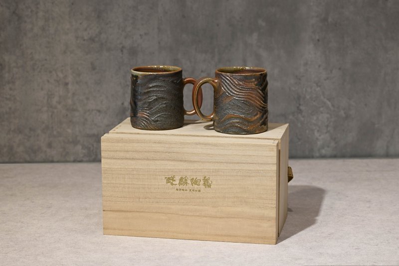 Mug gift box ear cup coffee cup [Zhenlin Ceramics] - Mugs - Pottery 