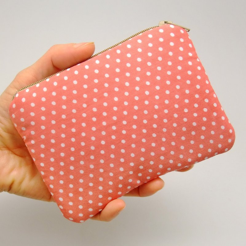 Zipper pouch / coin purse (padded) (ZS-121) - Coin Purses - Cotton & Hemp Orange