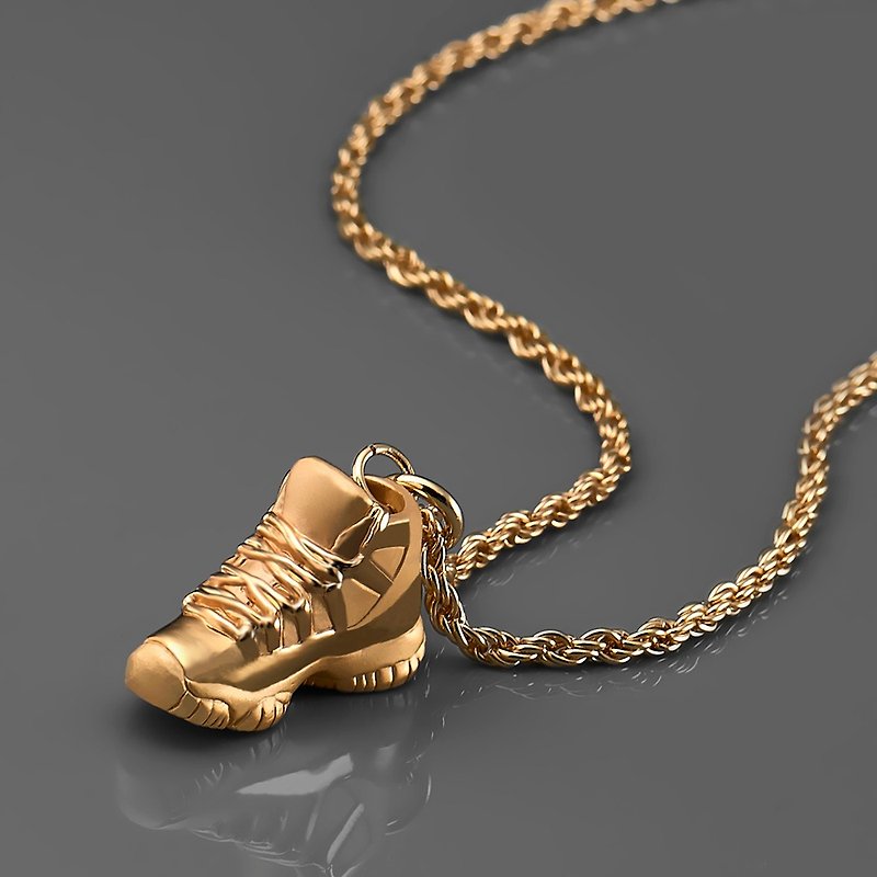 Sneakers necklace - สร้อยคอ - โลหะ สีทอง