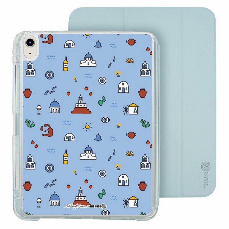 Santorini iPad AirPro 2024mini7可拆式防摔透明 實色摺套 - 平板/電腦保護殼/保護貼 - 塑膠 多色