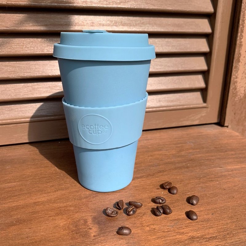 Eコーヒーカップ|14oz環境にやさしいトラベリングカップ（フォググレー） - マグカップ - その他の素材 ブルー