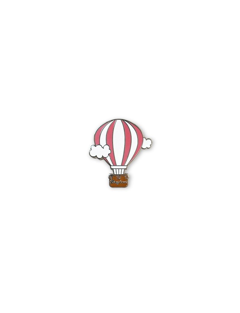 Doughnut brand original badge - red and white hot air balloon - Badges & Pins - Other Metals Red