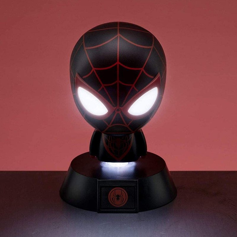 [新しい3Dスパイダーマンシリーズ]正式に認可されたマーベルマイルモラレスナイトライト - 照明・ランプ - プラスチック ブラック