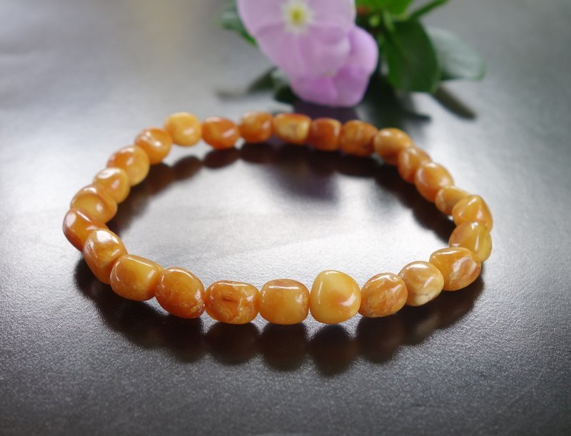 Baltic Amber 天然波羅的海 蜜蠟 3.87克 手鍊 非二代琥珀 隨型 - 手鍊/手環 - 半寶石 黃色
