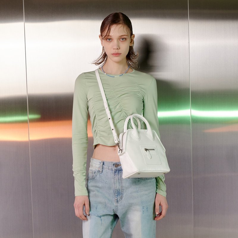 Play Naplak Patent Astronaut 3Way Tote Bag (ITALY Cow Leather) - 手提包/手提袋 - 其他材質 白色