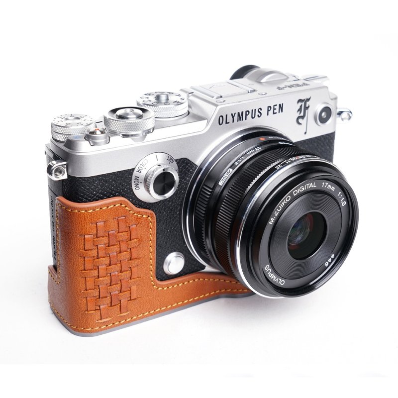 SVEN 義大利皮革編織相機底座 適用機型 OLYMPUS PEN-F - 相機包/相機袋 - 真皮 多色