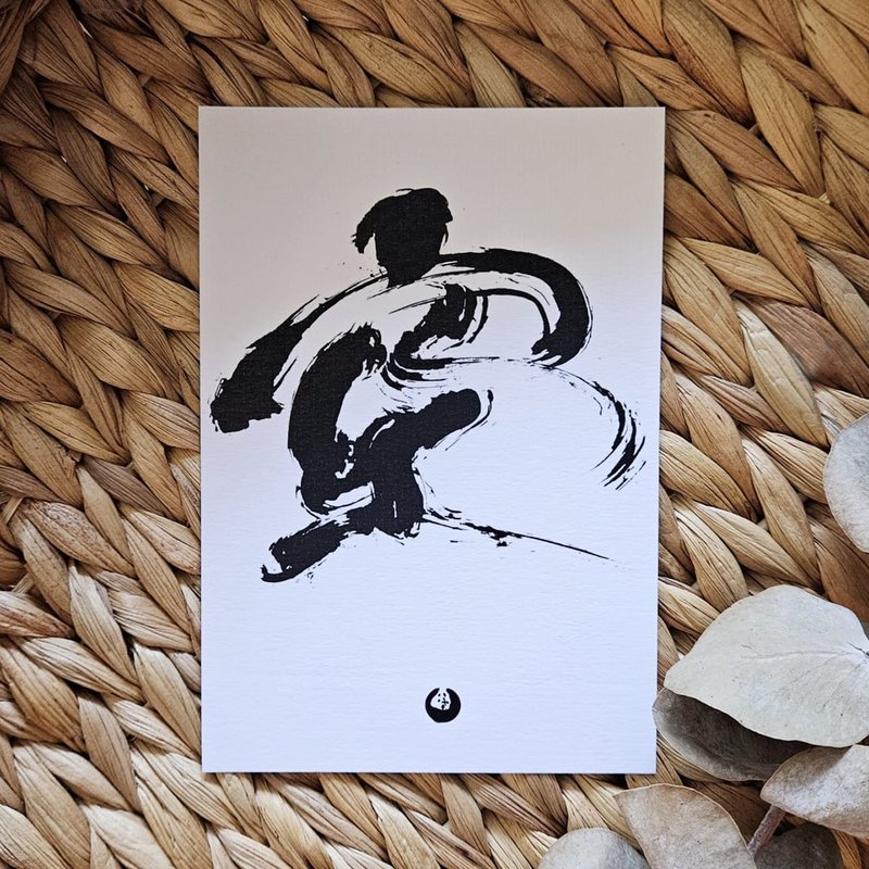 Flower Calligraphy Postcard - śūnya - การ์ด/โปสการ์ด - กระดาษ 