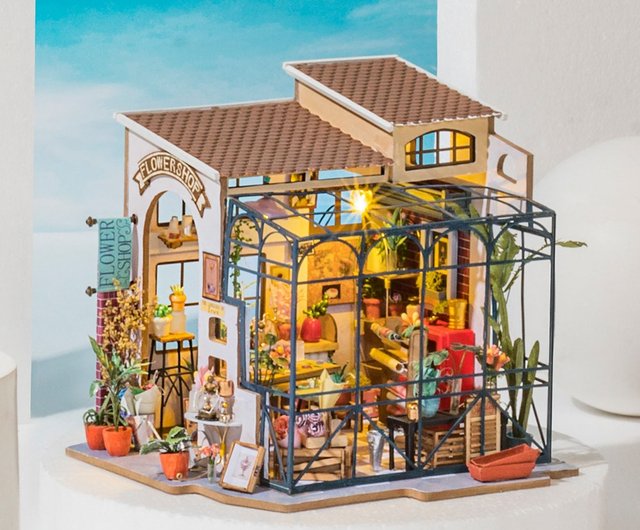 ミニチュア★ドールハウス ★ナチュラルな花屋さん★Hです ミニチュア☆ドールハウス ☆ナチュラルな花屋さん☆Hです