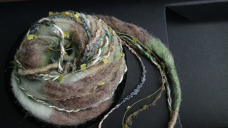 日本混合紗線 - 編織/刺繡/羊毛氈/縫紉 - 聚酯纖維 綠色