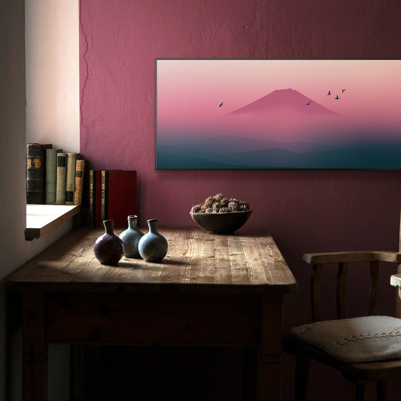 Mt.Fuji II - Home decor, Wall arts, Interior Design, Mountain Prints - โปสเตอร์ - ผ้าฝ้าย/ผ้าลินิน หลากหลายสี