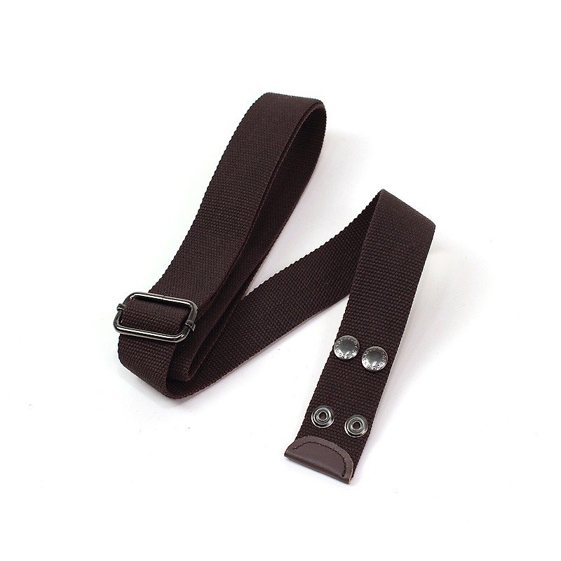 Lightweight carry-on shoulder bag (exclusive strap) - coffee _108001 - กระเป๋าแมสเซนเจอร์ - ผ้าฝ้าย/ผ้าลินิน สีนำ้ตาล