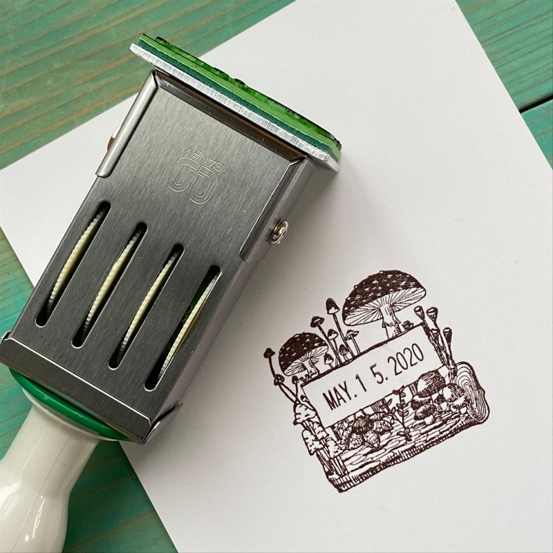 日付回転印　キノコの日 - 印章/印台 - 橡膠 