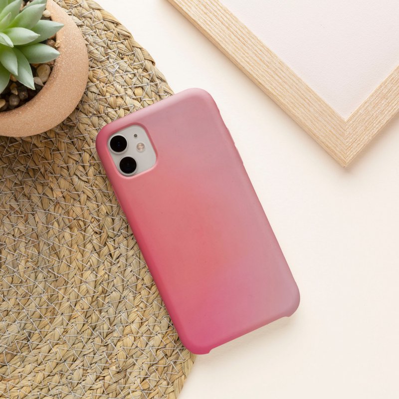 客製手機殼 iPhone 14 13 Pro Matte 復古復古抽象180橙紅 - 手機殼/手機套 - 塑膠 多色