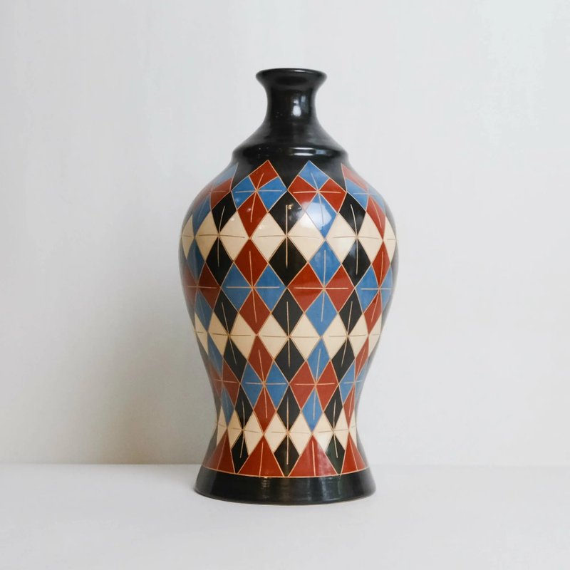 尼加拉瓜手工陶器、花器【花磚】紀念品禮物首選 - 花瓶/花器 - 陶 多色
