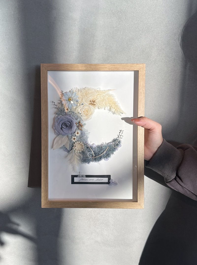 Moonlight Flower Language-Everlasting Flower Picture Frame - Dried Flowers & Bouquets - Plants & Flowers 