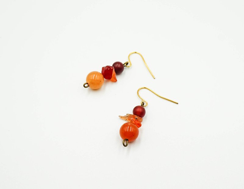 Handmade Earrings - Earrings & Clip-ons - Gemstone Red