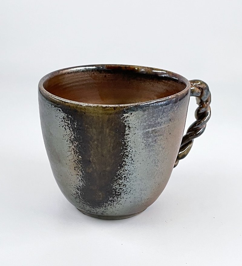 柴燒咖啡杯/纏綿 - 咖啡杯/馬克杯 - 陶 咖啡色