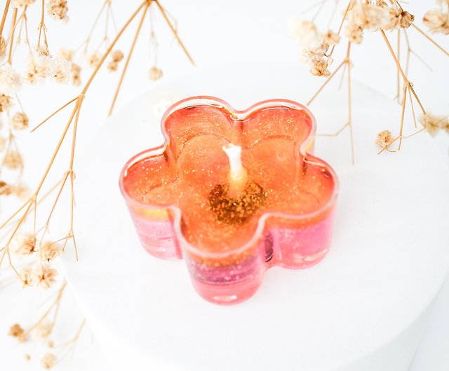Glitter Gel Candle, Flower series - Shop Naminostudio Candles & Candle  Holders - Pinkoi