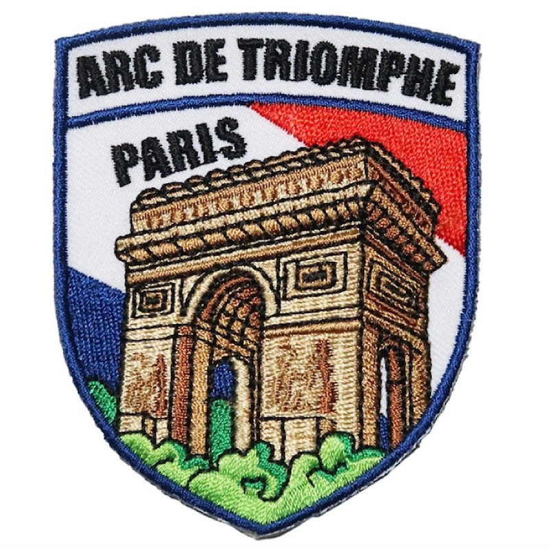 Arc de Triomphe, Paris, France, electric embroidered embroidery badges, three-dimensional embroidered stickers, decorative stickers, embroidery patches, hot - เข็มกลัด/พิน - งานปัก หลากหลายสี
