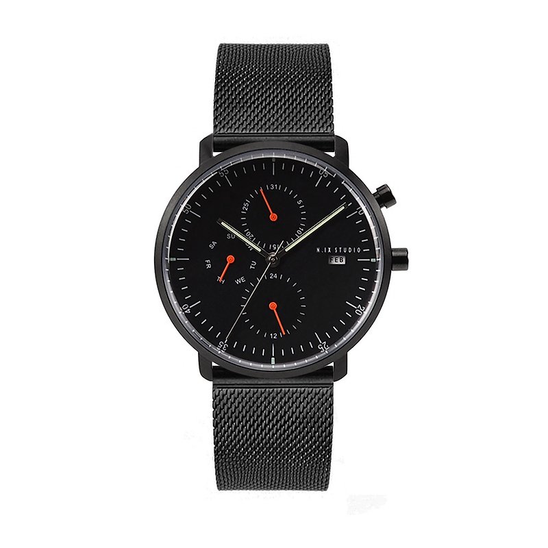 นาฬิกาข้อมือMinimal Style : MONOCHROME CLASSIC - Limited edition/Mesh - นาฬิกาผู้หญิง - โลหะ สีดำ