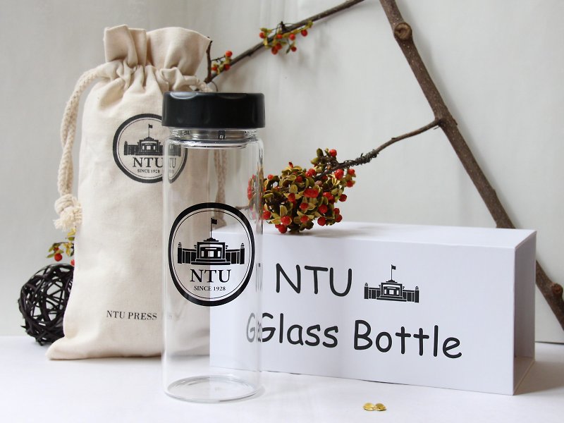 NTU校門玻璃瓶 450ml - 茶壺/茶杯/茶具 - 玻璃 透明
