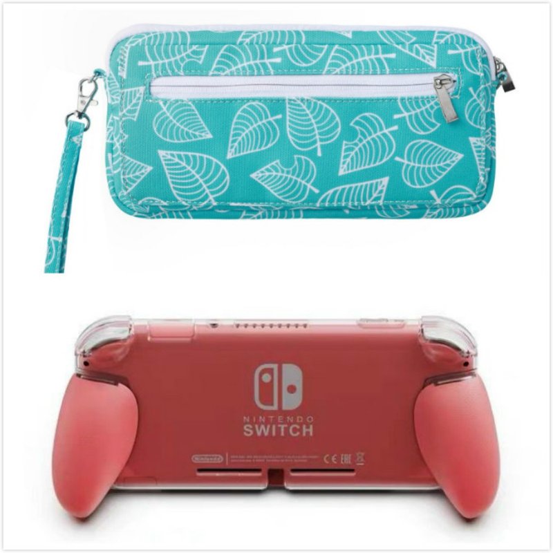 Nintendo switchlite storage bag ns protective cover plus skeleton GripCase integ - แกดเจ็ต - วัสดุอื่นๆ สีเขียว