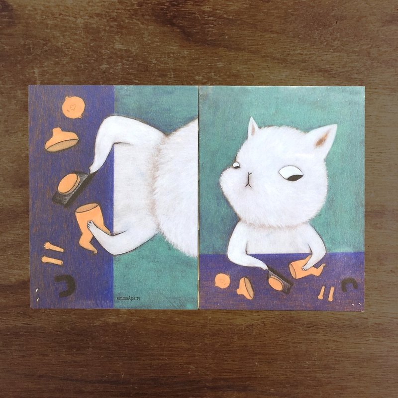 emmaApartyイラストノート：小さな猫を切る - ノート・手帳 - 紙 