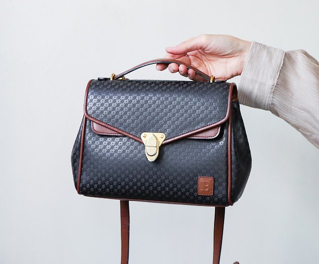 Vintage Bally Embossed Monogram 2way Handbag Shoulder Bag - Shop