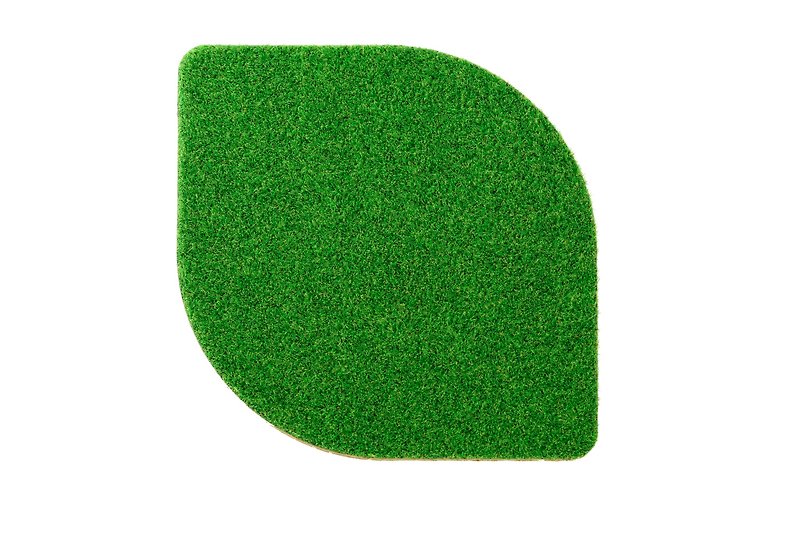 Shibaful Cork Coaster - Leaf 軟木塞合作款杯墊 - 杯墊 - 其他材質 綠色