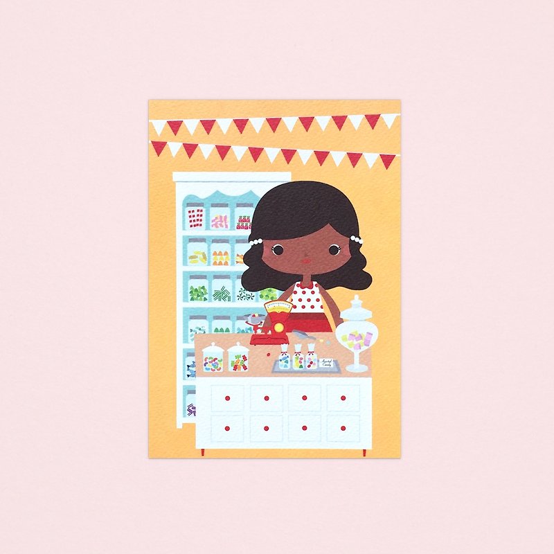 [Girls and Their Shops] mandy&#39;s candy shop - Postcard