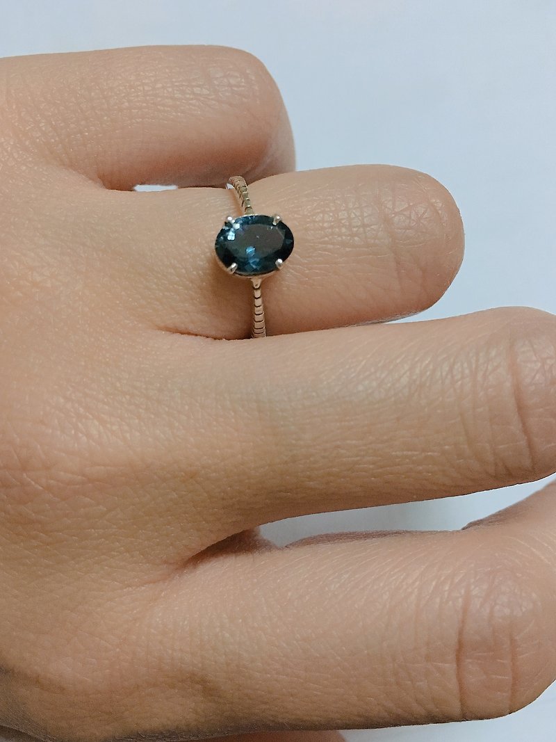 托帕石 戒指 尼泊爾 手工製 925純銀 - 戒指 - 半寶石 