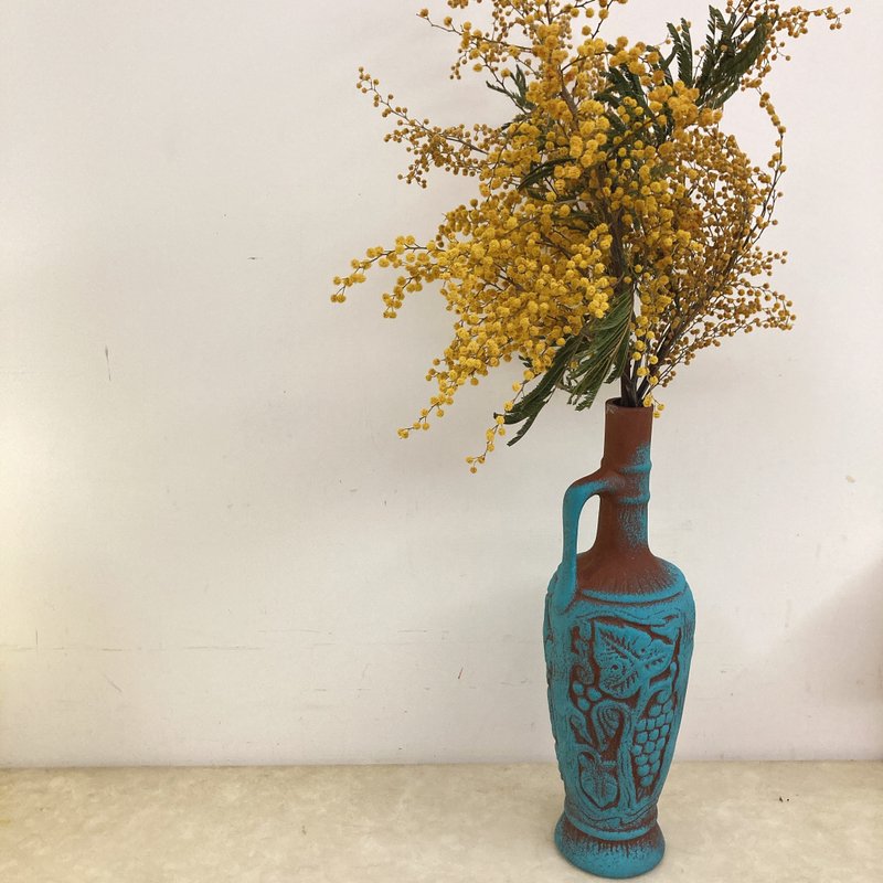 限量日本選品 陶製手提把花瓶 花器 - 花瓶/花器 - 陶 