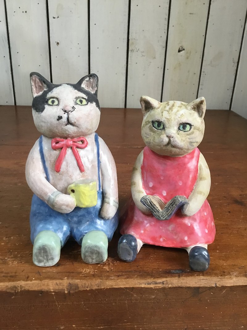Pottery Doll/Niu Niu and Lulu - ตุ๊กตา - ดินเผา สีส้ม