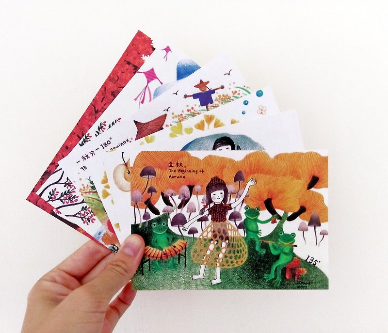 *Autumn Harvest*Taiwan Solar Terms Postcard Set (6 sheets) - การ์ด/โปสการ์ด - กระดาษ 
