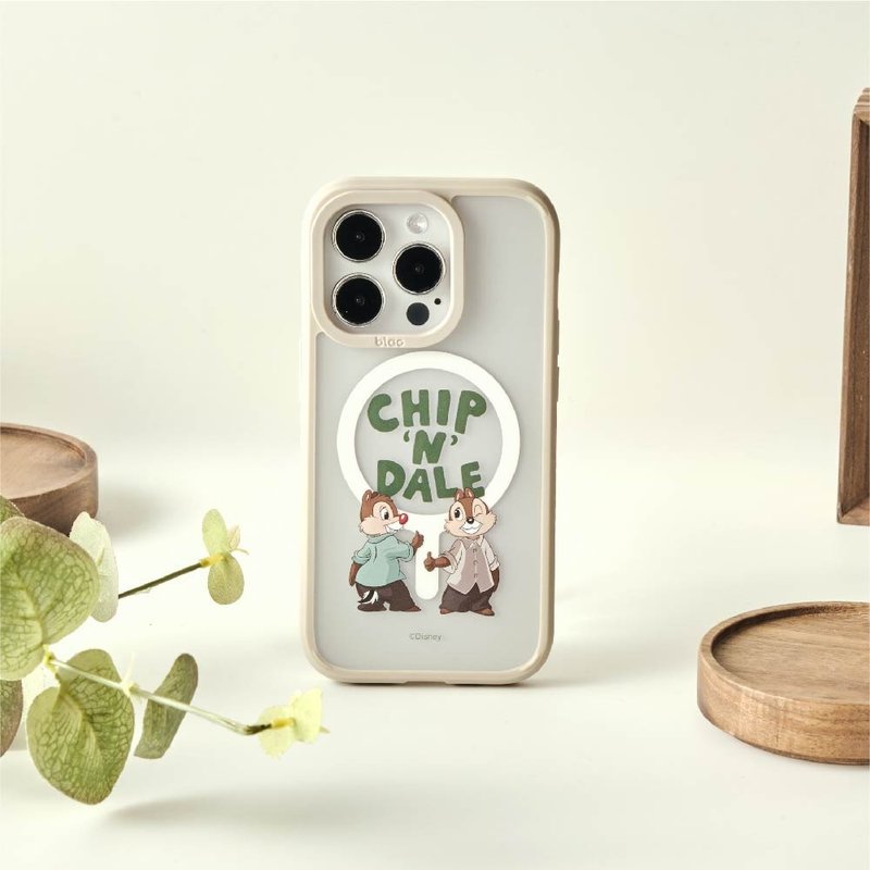 Disney Life-奇奇與蒂蒂款極光霧透MagSafe iPhone手機殼 - 手機殼/手機套 - 塑膠 多色