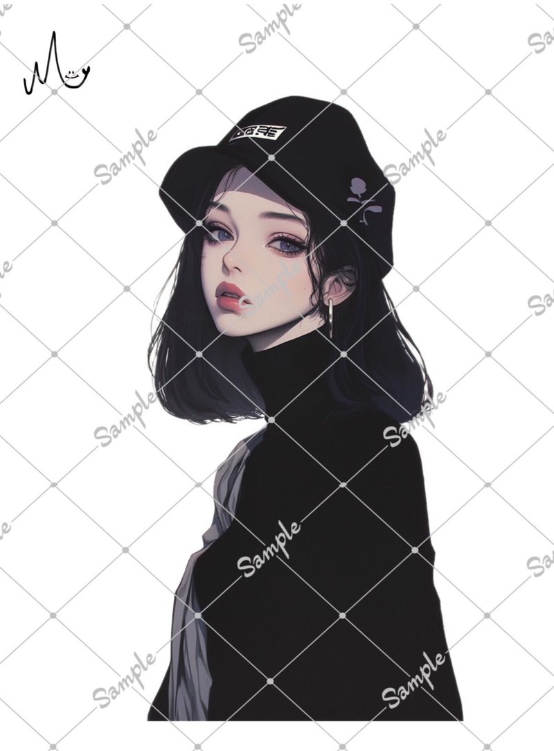 オリジナル人物ステッカー - 貼紙 - 紙 