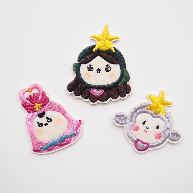 Cute I Sailor Girl Embroidered Embroidery Embroidery Patch/Set of 3 - Brooches - Thread 