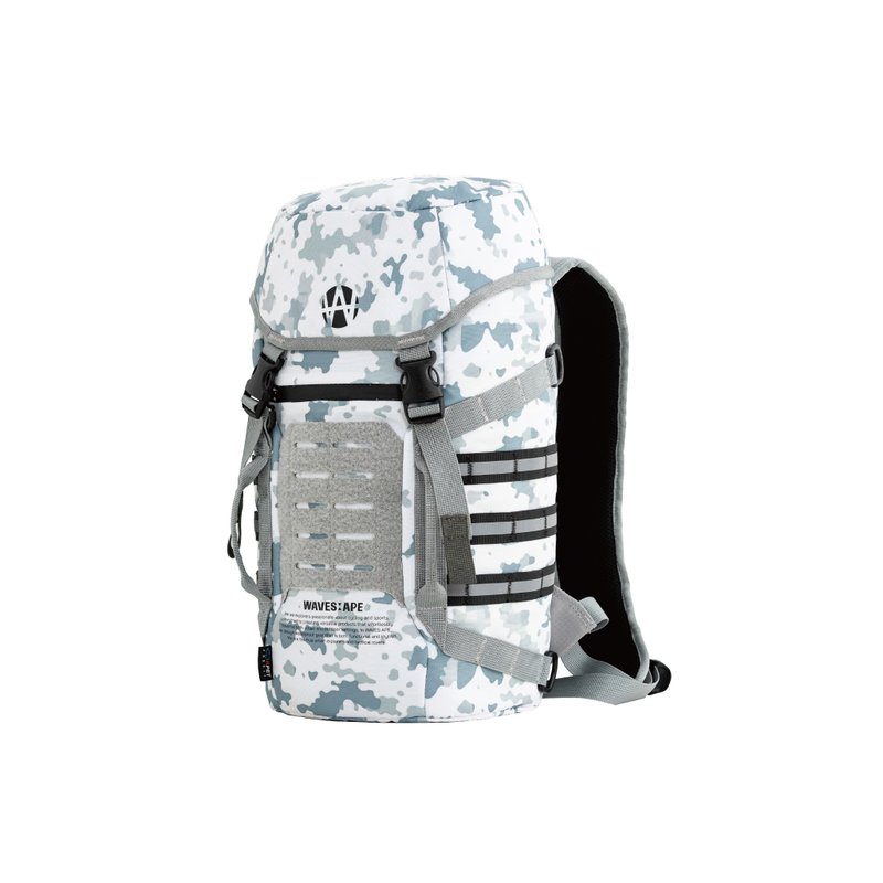 WAVES APE 浪猿 Aventra 漫遊者防水後背包 雪地迷彩 15L - 後背包/背包/書包 - 聚酯纖維 